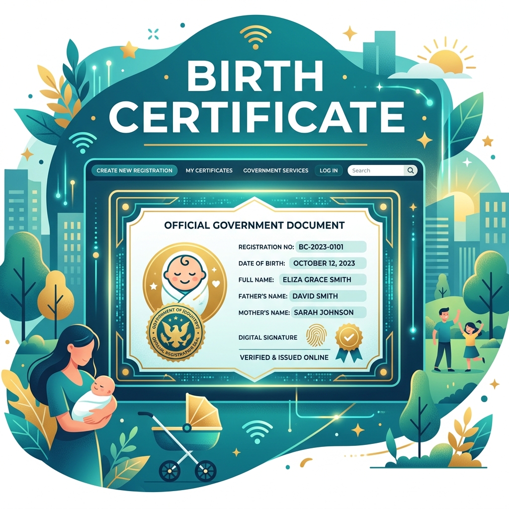 How to Apply for Birth Certificate Online (CRS Portal)