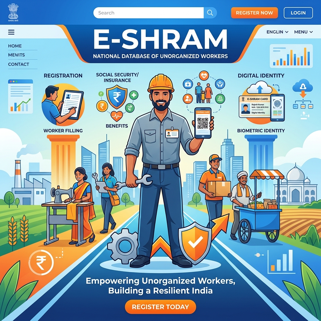 How to Register & Download E-Shram Card Online